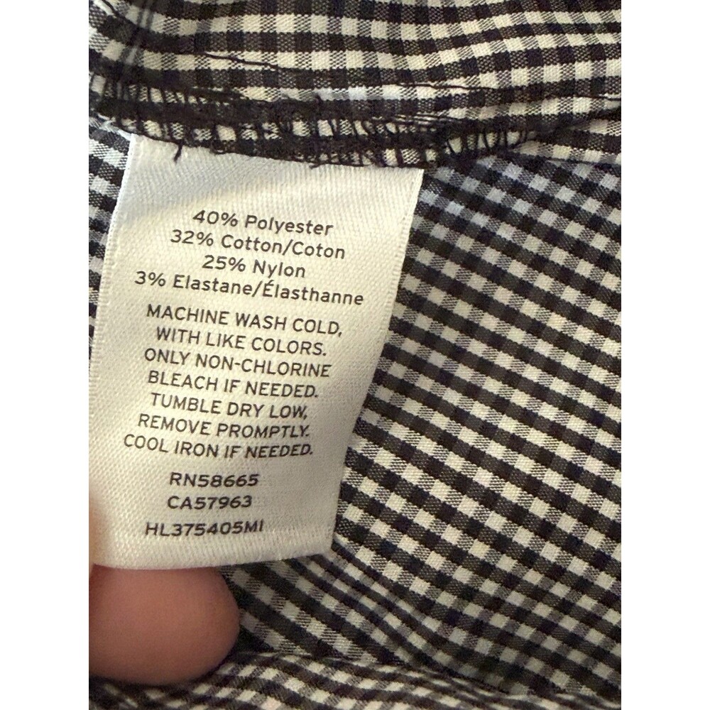 Chelsea28 Nordstrom New Black White Gingham Ruffle Tiered Skirt Midi Size Medium - Picture 6 of 10